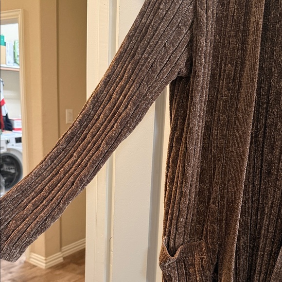 Matty M Chocolate Brown Women's Cardigan - Picture 3 of 4